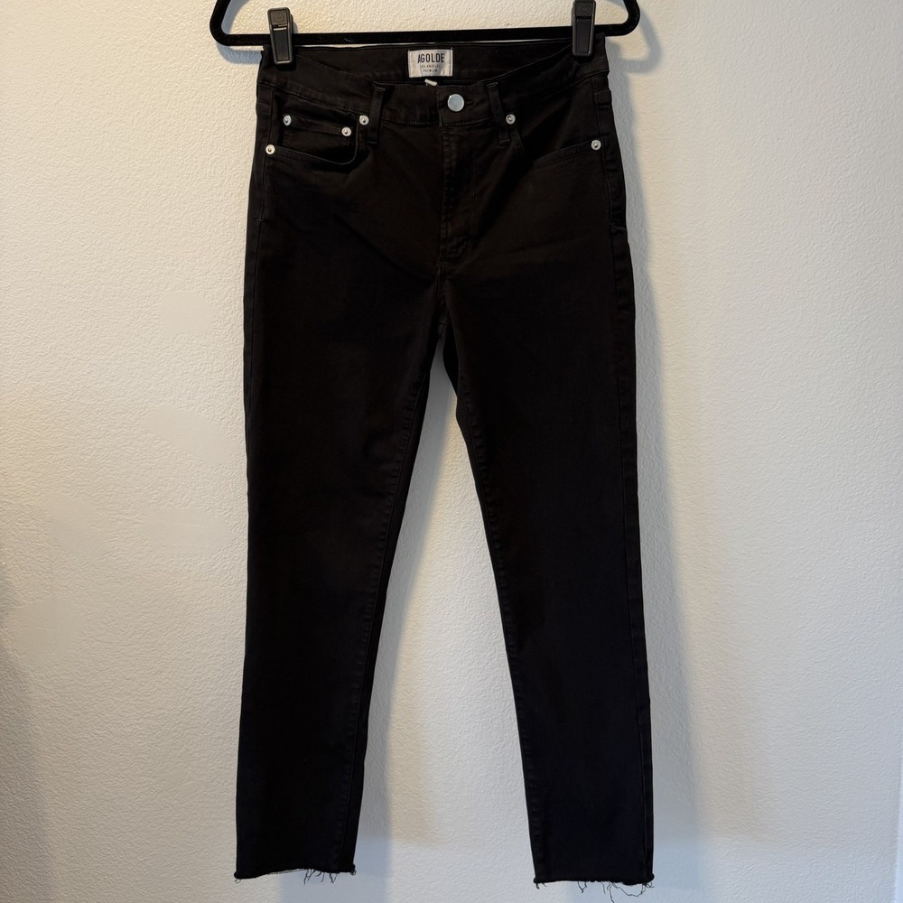 AGOLDE Size-30 Womens Pant Sophie Crop High Rise Skinny Jeans Black